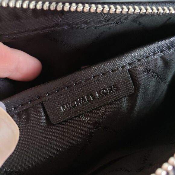 Michael Kors Jet Set Saffiano Leather Crossbody Silver Chain Hardware Gift Box - Picture 11 of 16